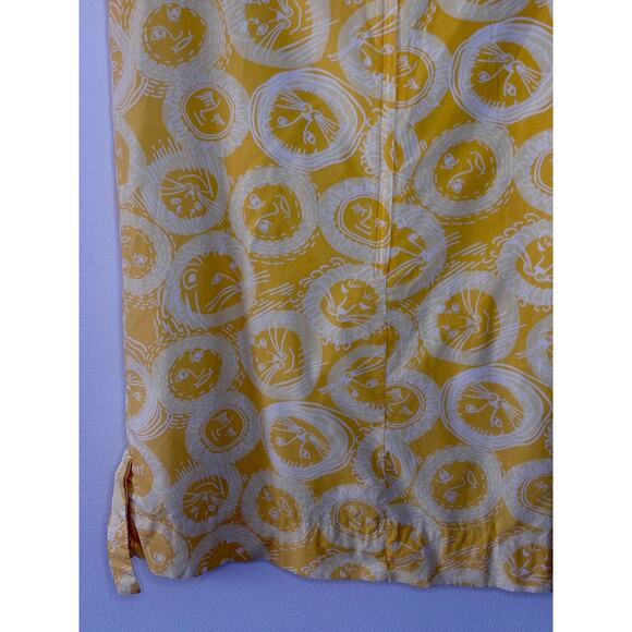 Vintage 1990s Lilly Pulitzer White Label Sun & Lion Novelty Print Dress Yellow 8 - Picture 16 of 16
